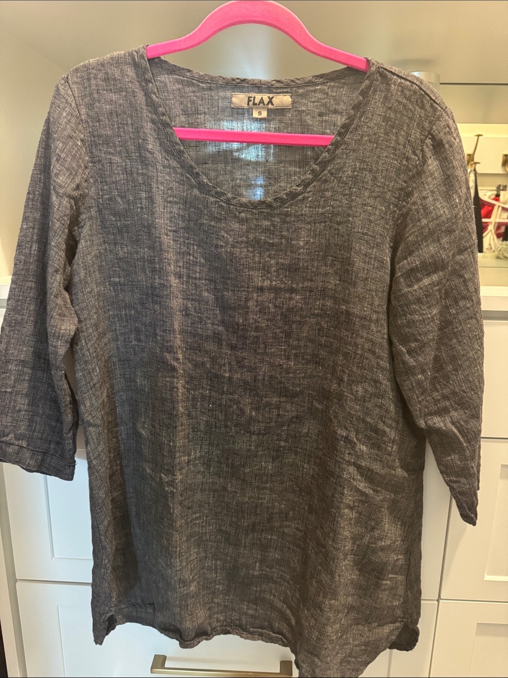 100% Flax Linen Tunic Top